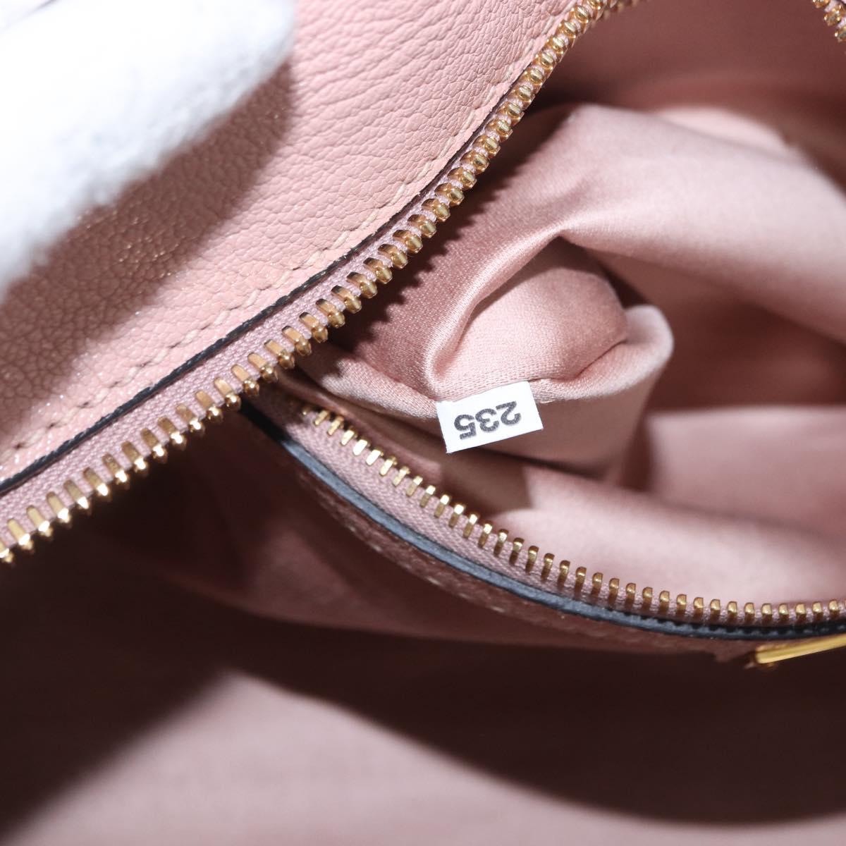 Miu Miu Hand Bag Leather 2way Pink Gold Auth 200079V