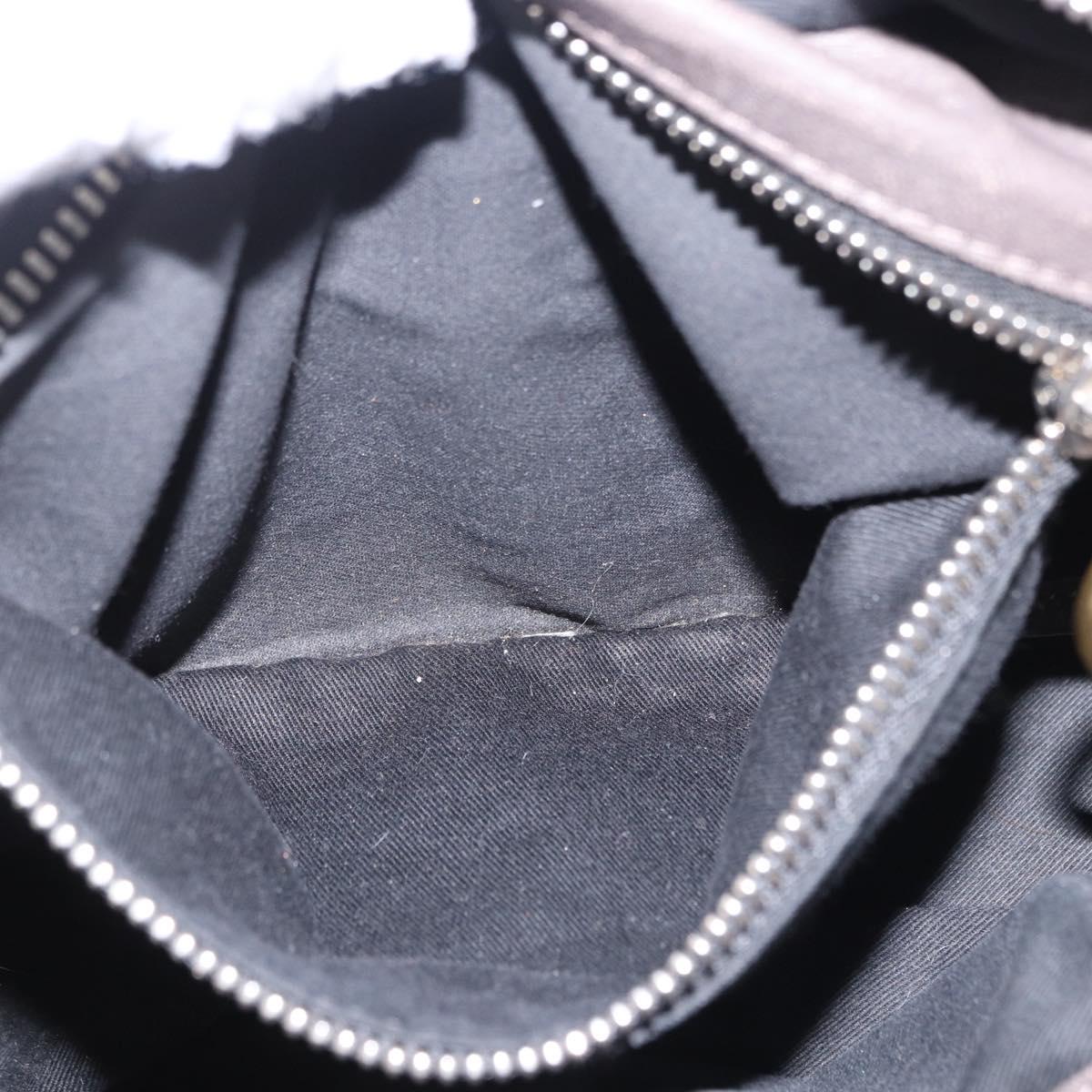 Chloe Chain Hand Bag Leather Gray Silver Auth 200082A