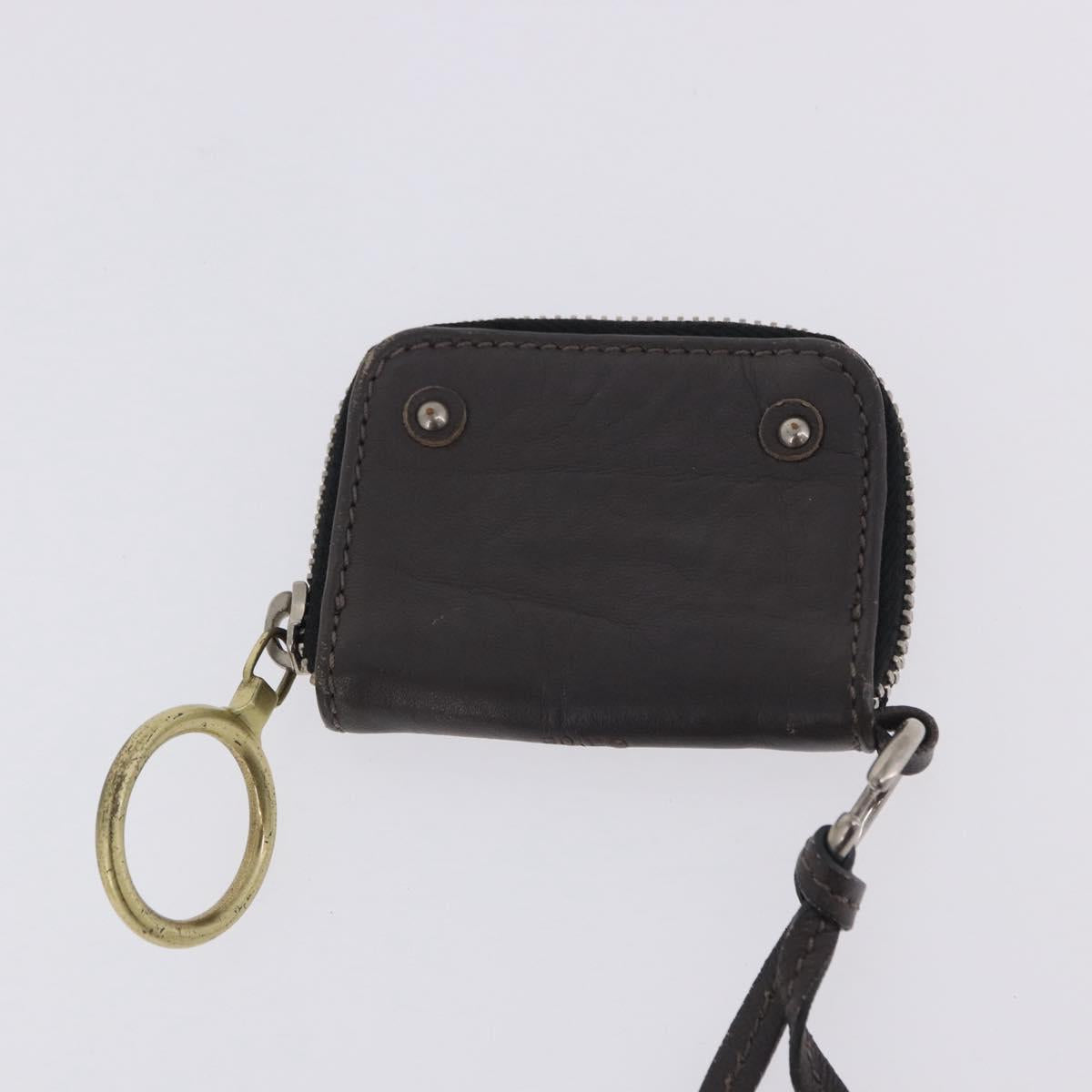 Chloe Chain Hand Bag Leather Gray Silver Auth 200082A