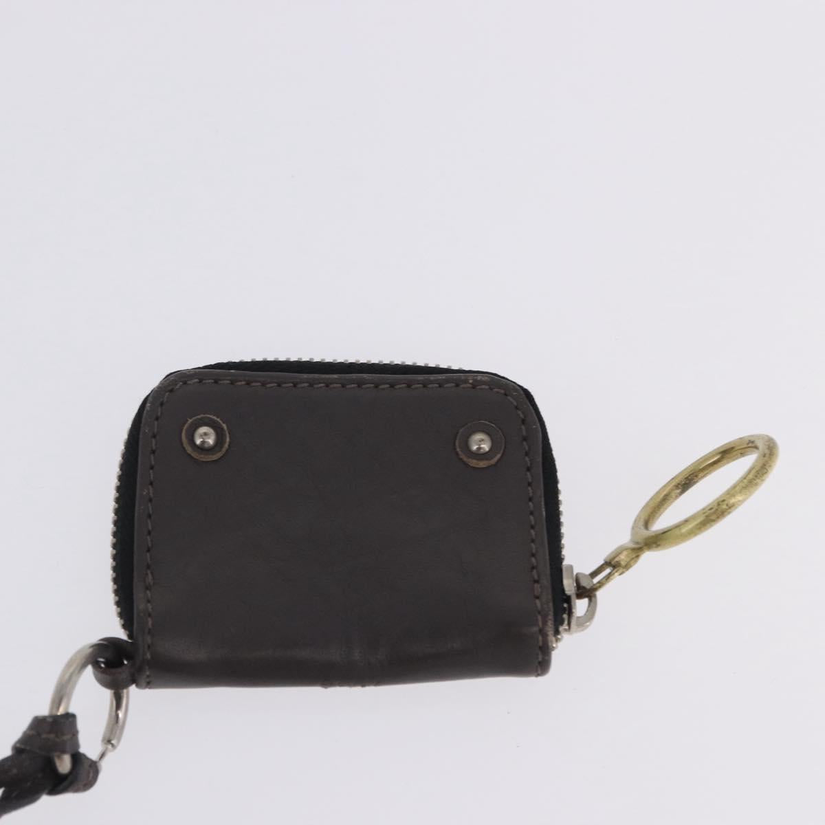 Chloe Chain Hand Bag Leather Gray Silver Auth 200082A