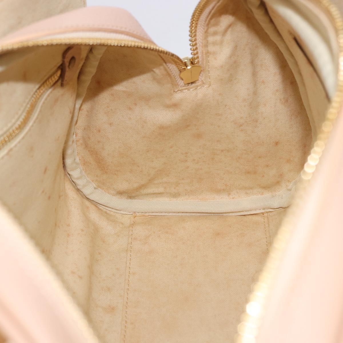 Chloe Hand Bag straw Gold Beige Auth 200083