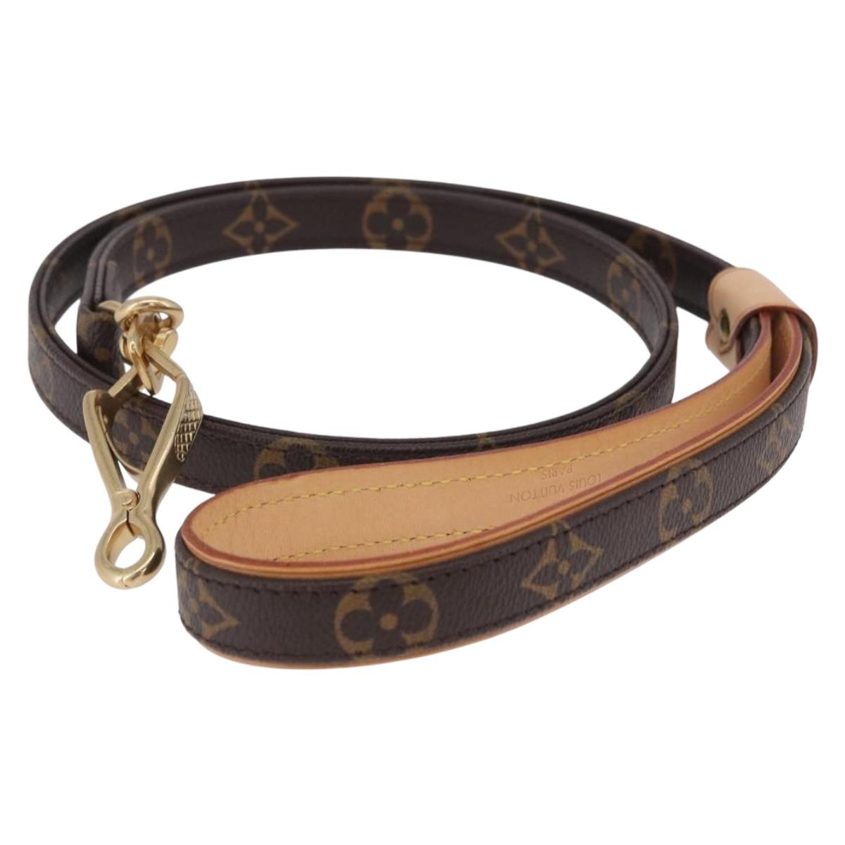 LOUIS VUITTON Monogram Less Baxter MM Dog Leash M58056 LV Auth 200086A