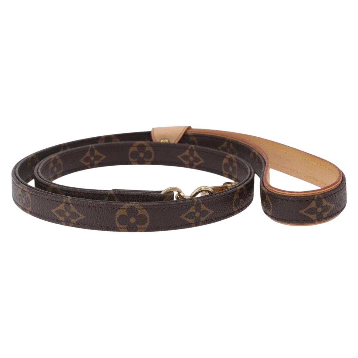 LOUIS VUITTON Monogram Less Baxter MM Dog Leash M58056 LV Auth 200086A