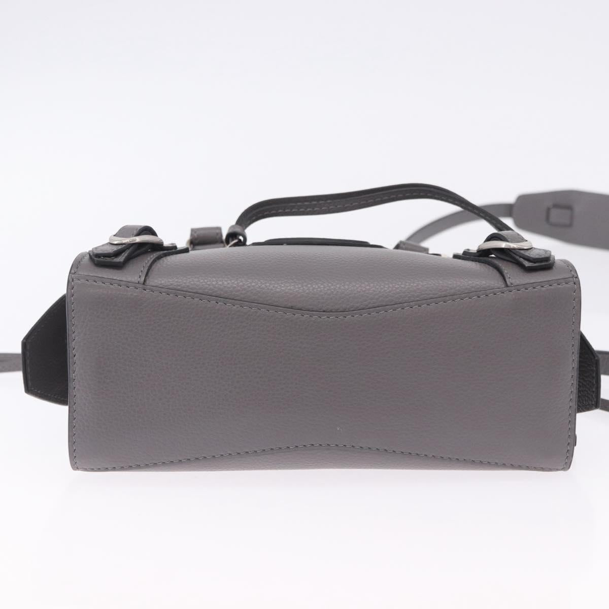 BALENCIAGA Neo Classic City Mini Bag Leather 2way Gray 638524 Auth 200088SAM