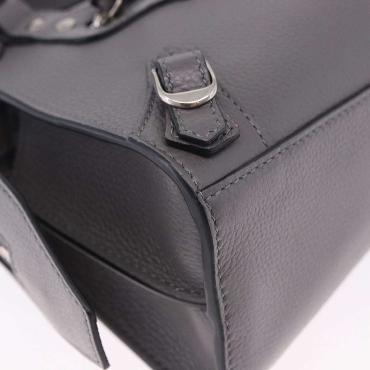 BALENCIAGA Neo Classic City Mini Bag Leather 2way Gray 638524 Auth 200088SAM
