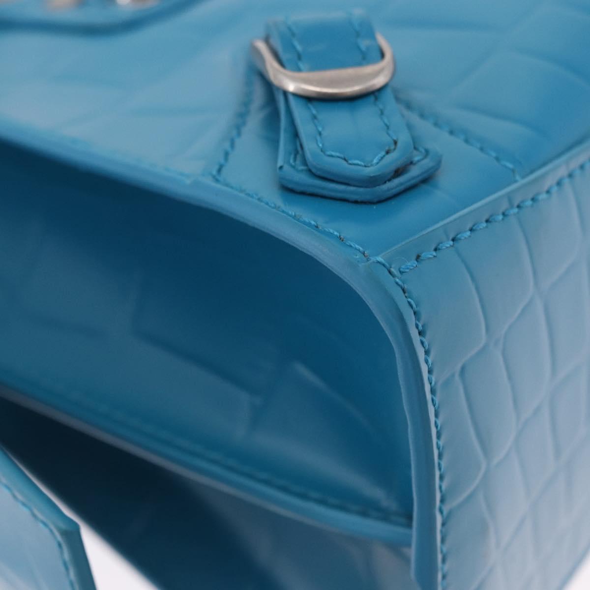BALENCIAGA Neo Classic City Mini Bag Leather 2way Blue 638524 Auth 200089SAM