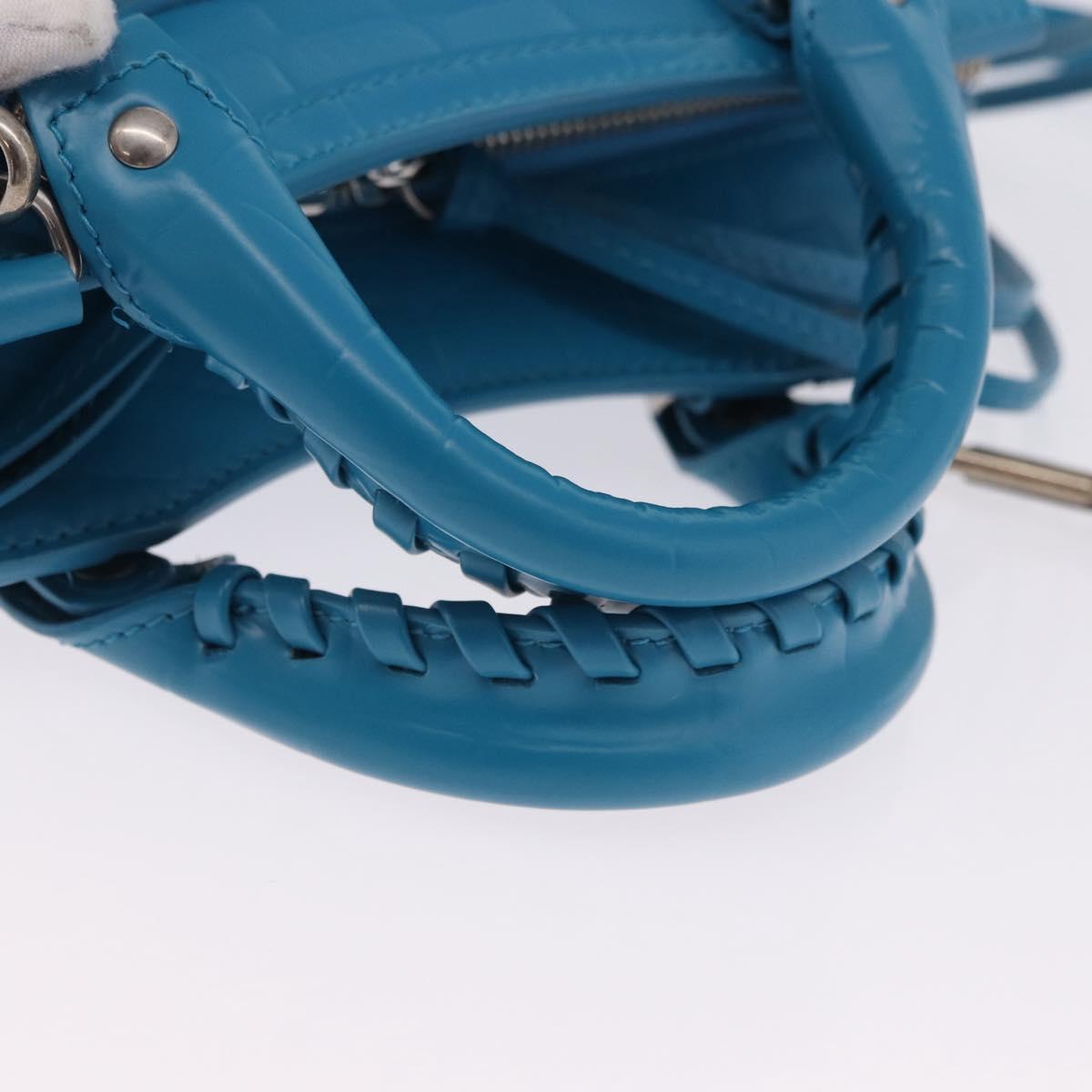 BALENCIAGA Neo Classic City Mini Bag Leather 2way Blue 638524 Auth 200089SAM