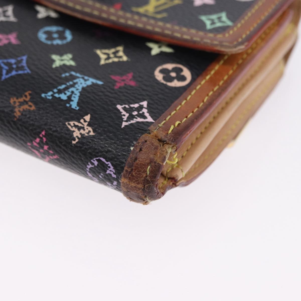 LOUIS VUITTON Multicolor Porte Monnaie Billets Cartes Credit M92984 Auth 200093