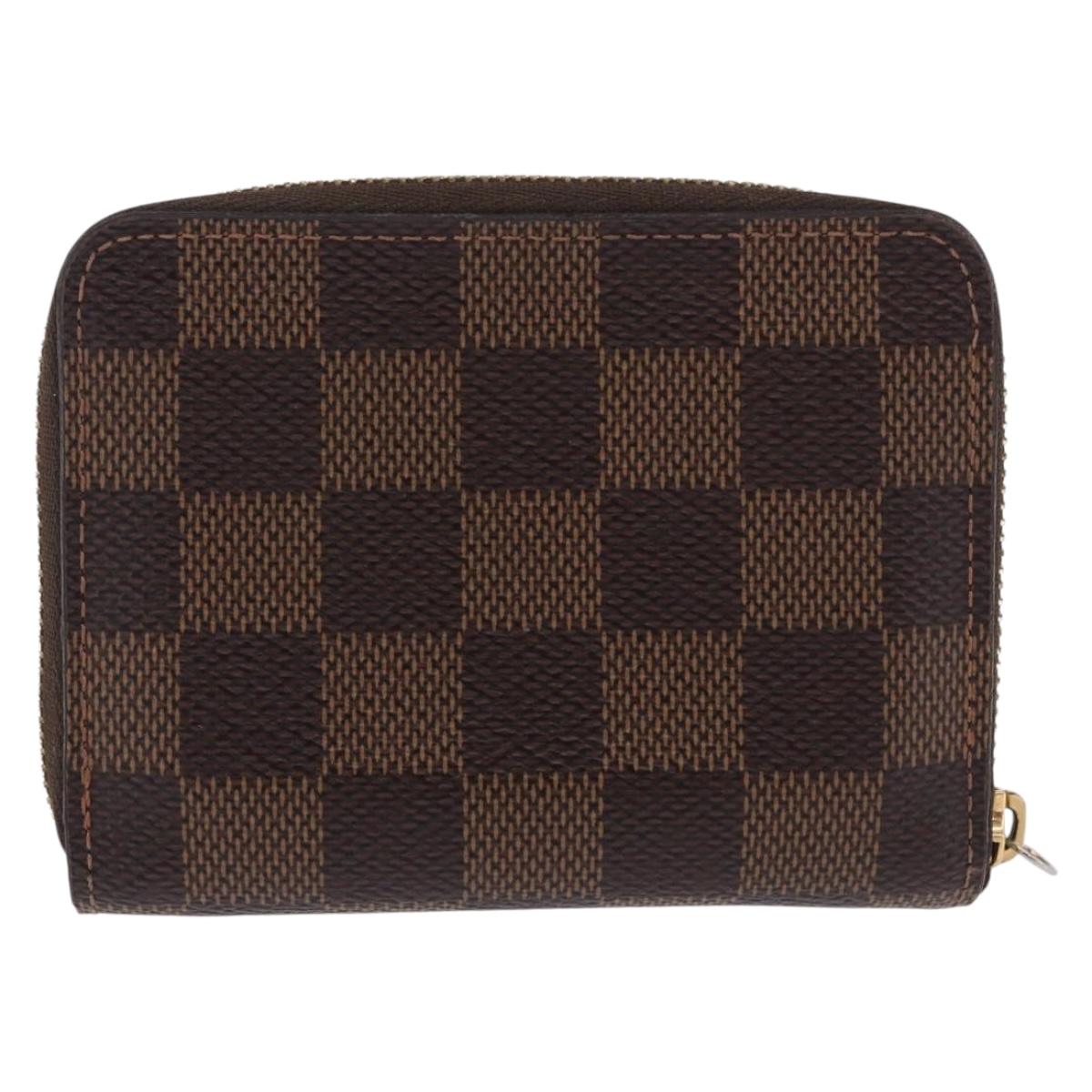 LOUIS VUITTON Damier Ebene Zippy Coin Purse N40721 LV Auth 200094A