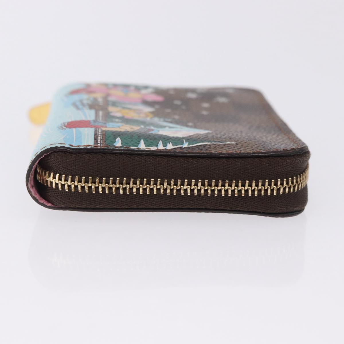 LOUIS VUITTON Damier Ebene Zippy Coin Purse N40721 LV Auth 200094A
