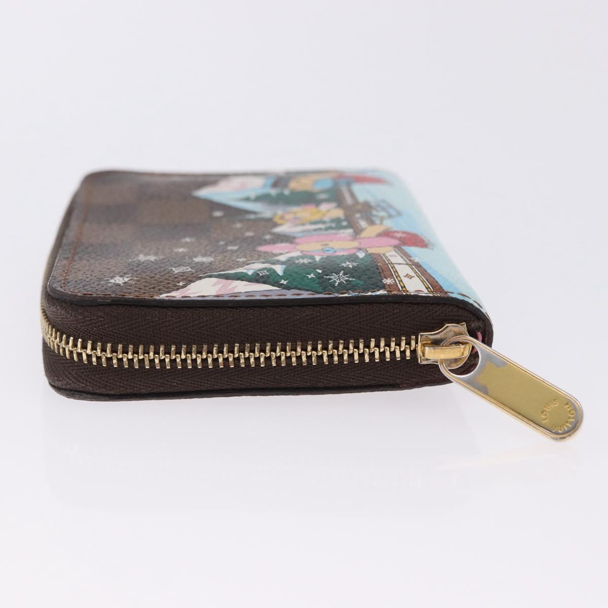 LOUIS VUITTON Damier Ebene Zippy Coin Purse N40721 LV Auth 200094A