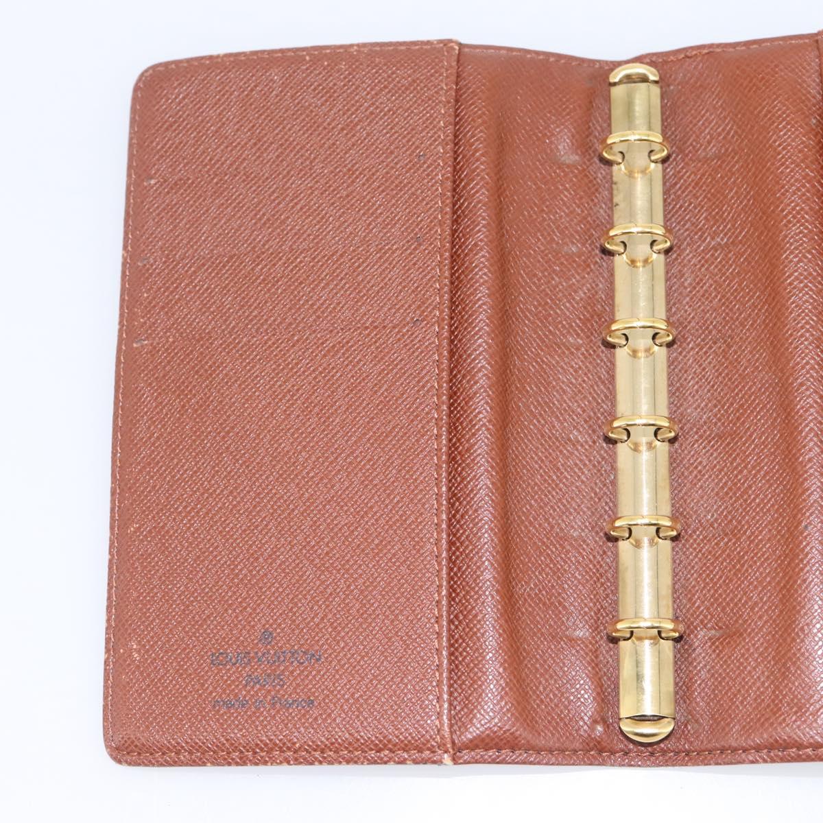 LOUIS VUITTON Monogram Agenda PM Day Planner Cover R20005 LV Auth 200095
