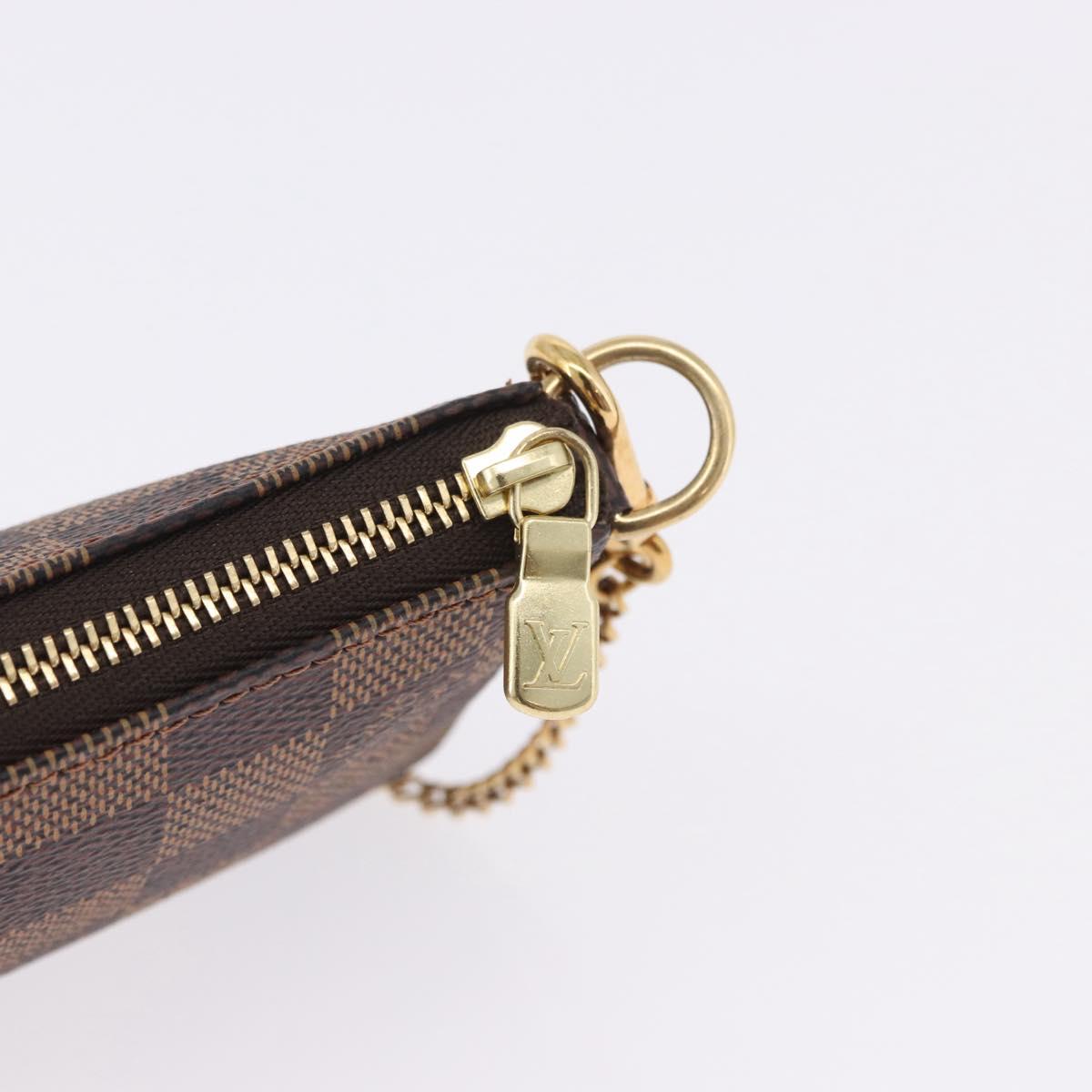 LOUIS VUITTON Monogram Christmas limited Mini Pochette Pouch M41655 Auth 200096M