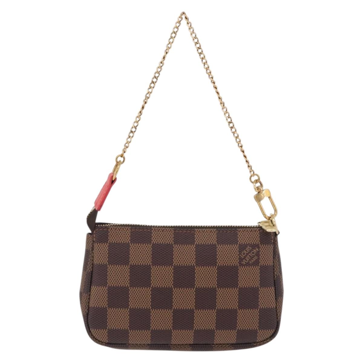 LOUIS VUITTON Monogram Christmas limited Mini Pochette Pouch M41655 Auth 200096M
