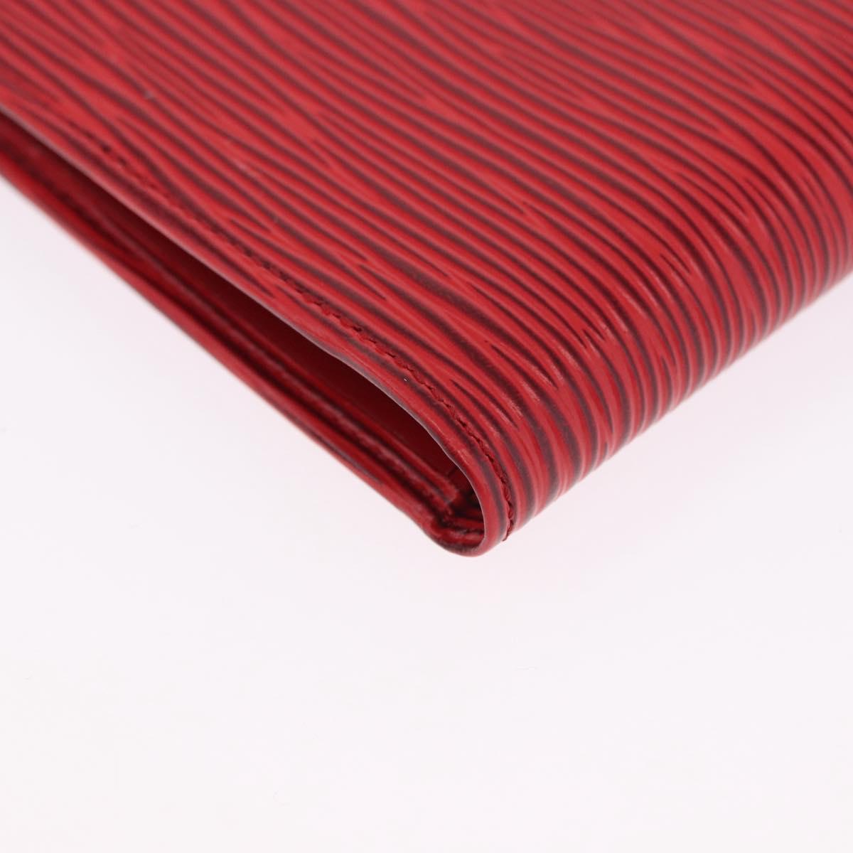 LOUIS VUITTON Epi Porte Billet Cartes Credit Monnaie Red M63547 Auth 200097A