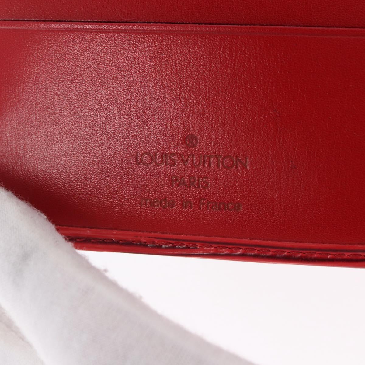 LOUIS VUITTON Epi Porte Billet Cartes Credit Monnaie Red M63547 Auth 200097A