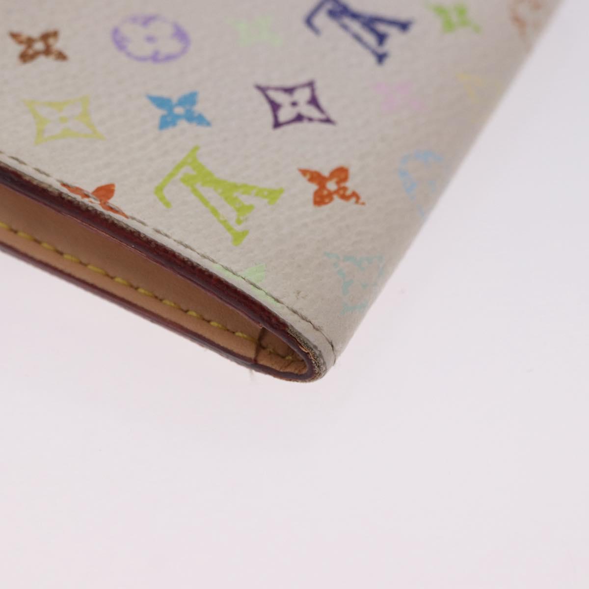 LOUIS VUITTON Multicolor Anvelop Cult De Vuitto Case White M66557 LV Auth 200098