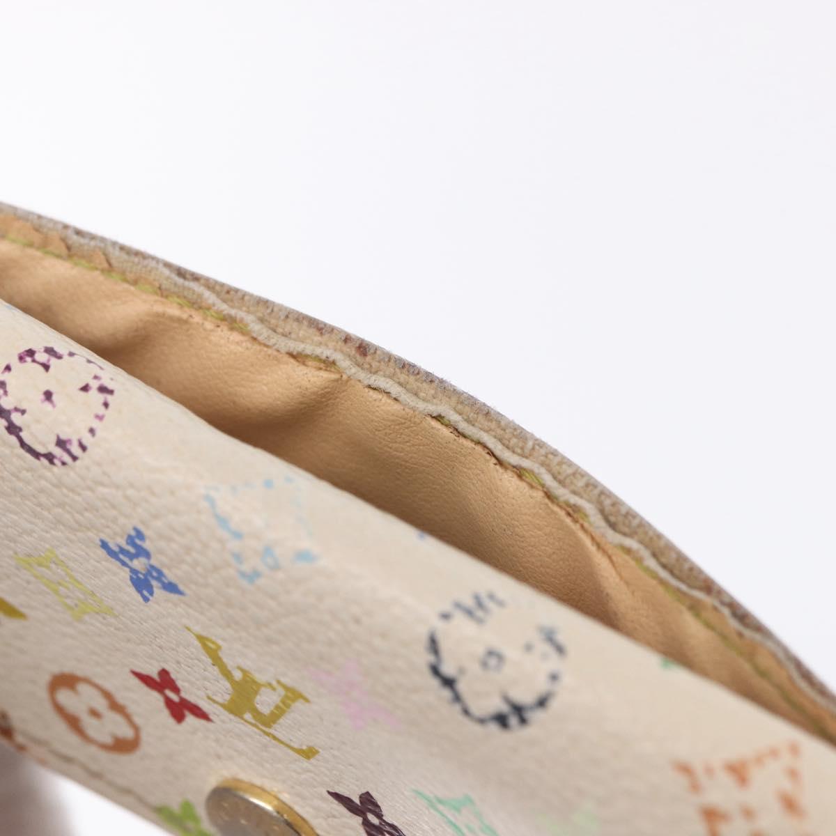 LOUIS VUITTON Multicolor Anvelop Cult De Vuitto Case White M66557 LV Auth 200098
