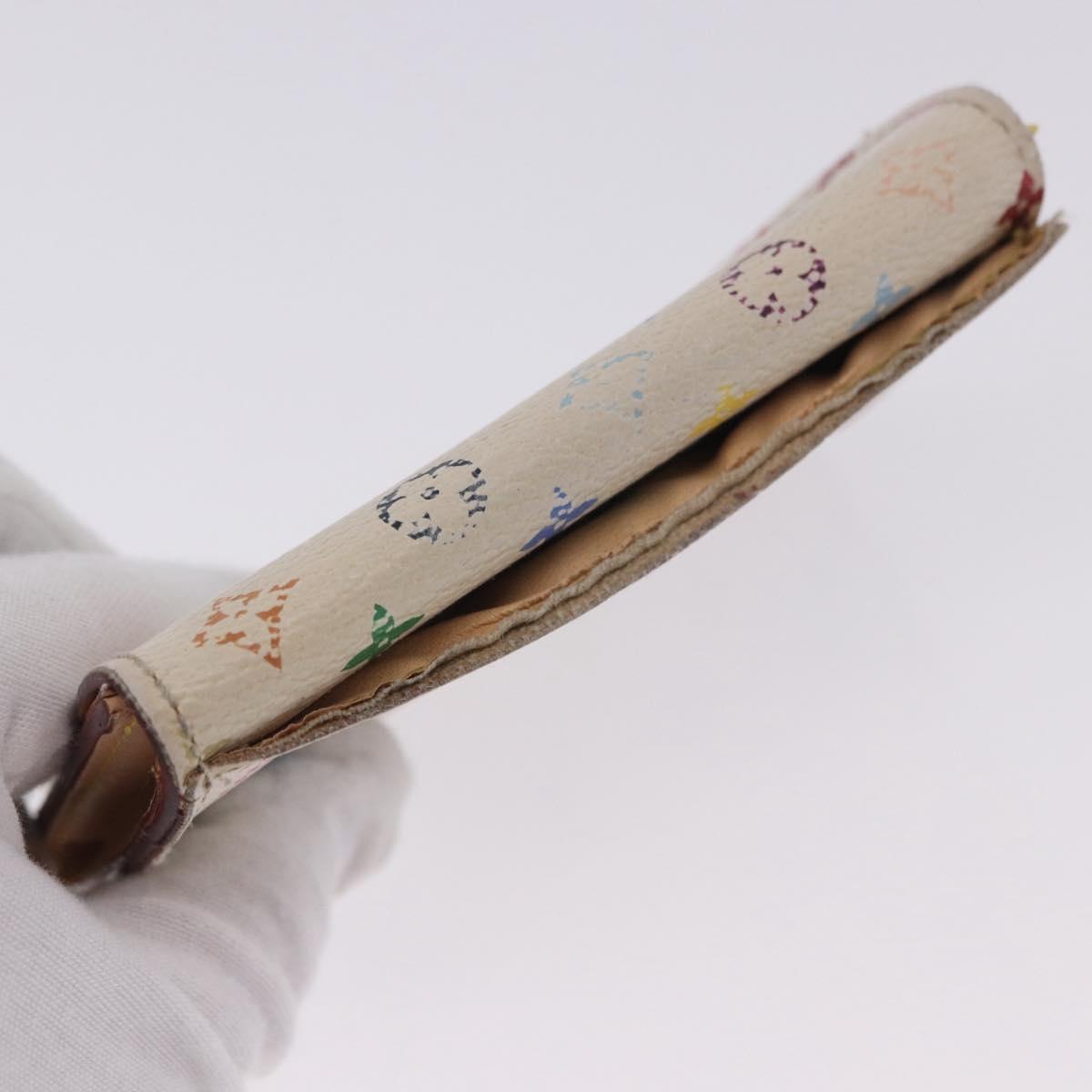 LOUIS VUITTON Multicolor Anvelop Cult De Vuitto Case White M66557 LV Auth 200098