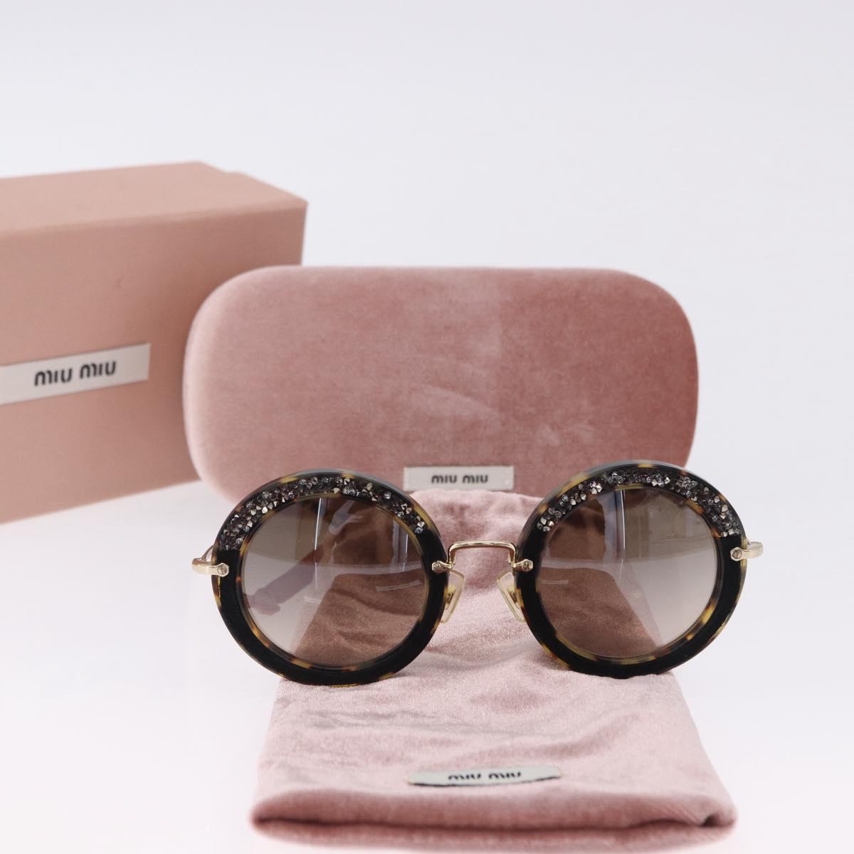 Miu Miu Sunglasses plastic Brown Auth 200100M