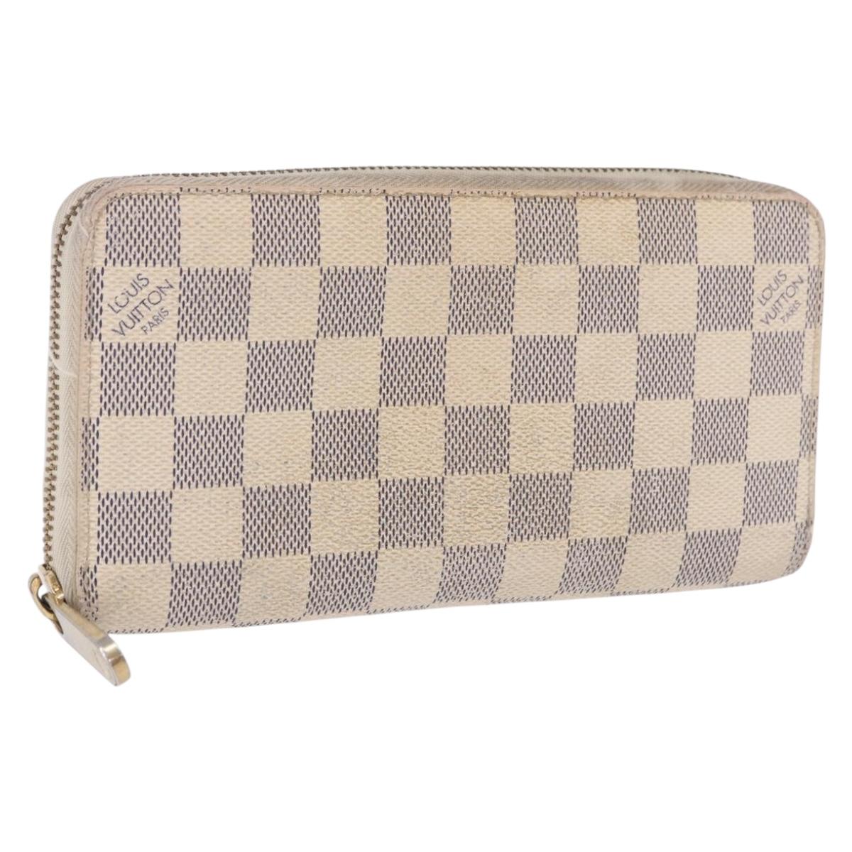 LOUIS VUITTON Damier Azur Zippy Wallet Long Wallet N60019 LV Auth 200103
