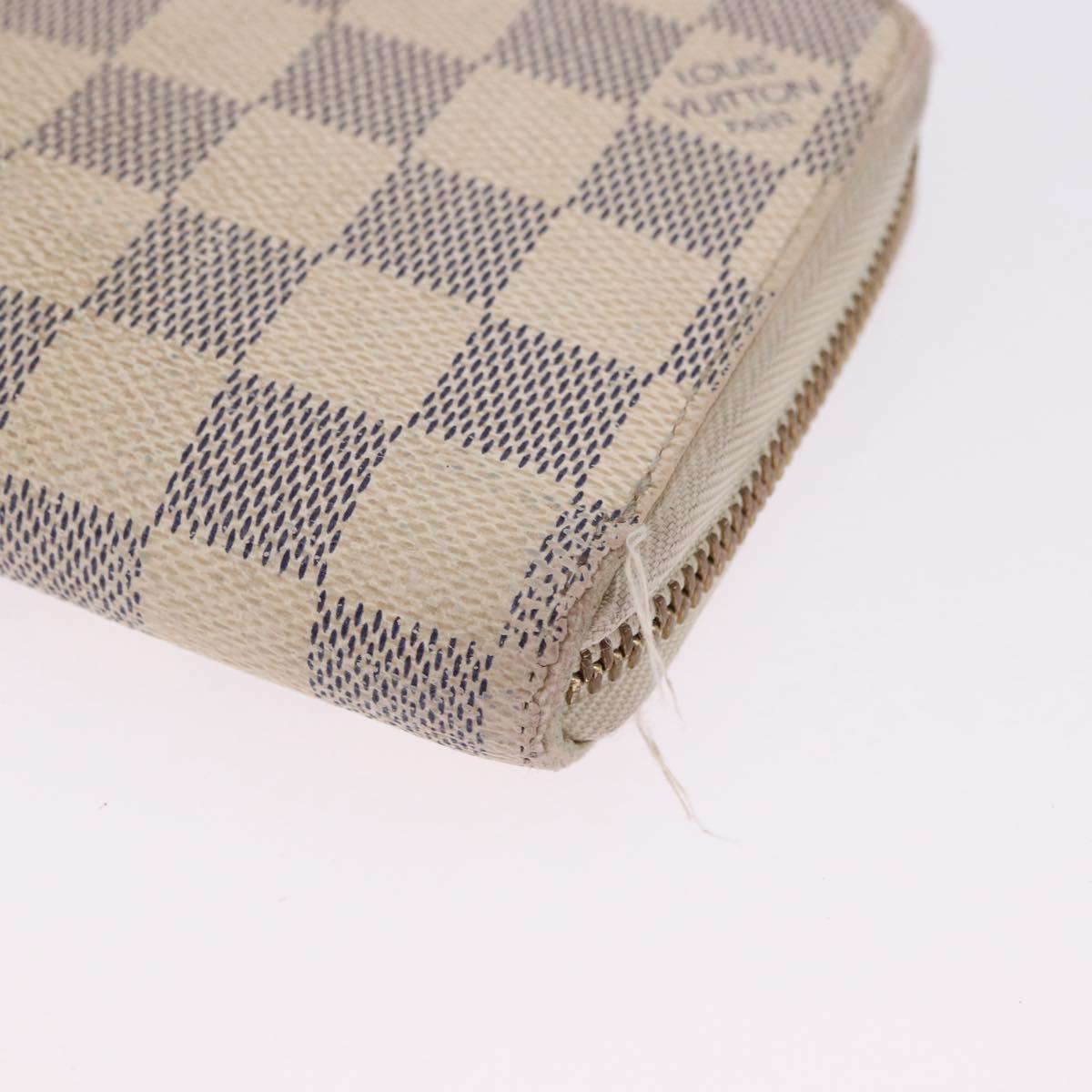 LOUIS VUITTON Damier Azur Zippy Wallet Long Wallet N60019 LV Auth 200103