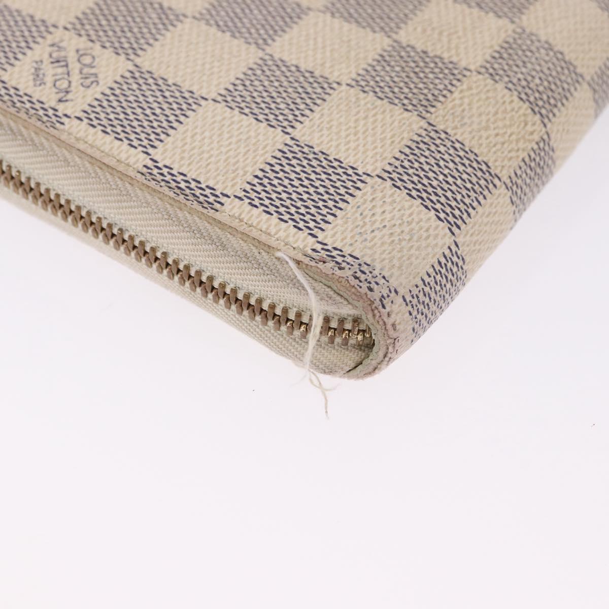 LOUIS VUITTON Damier Azur Zippy Wallet Long Wallet N60019 LV Auth 200103