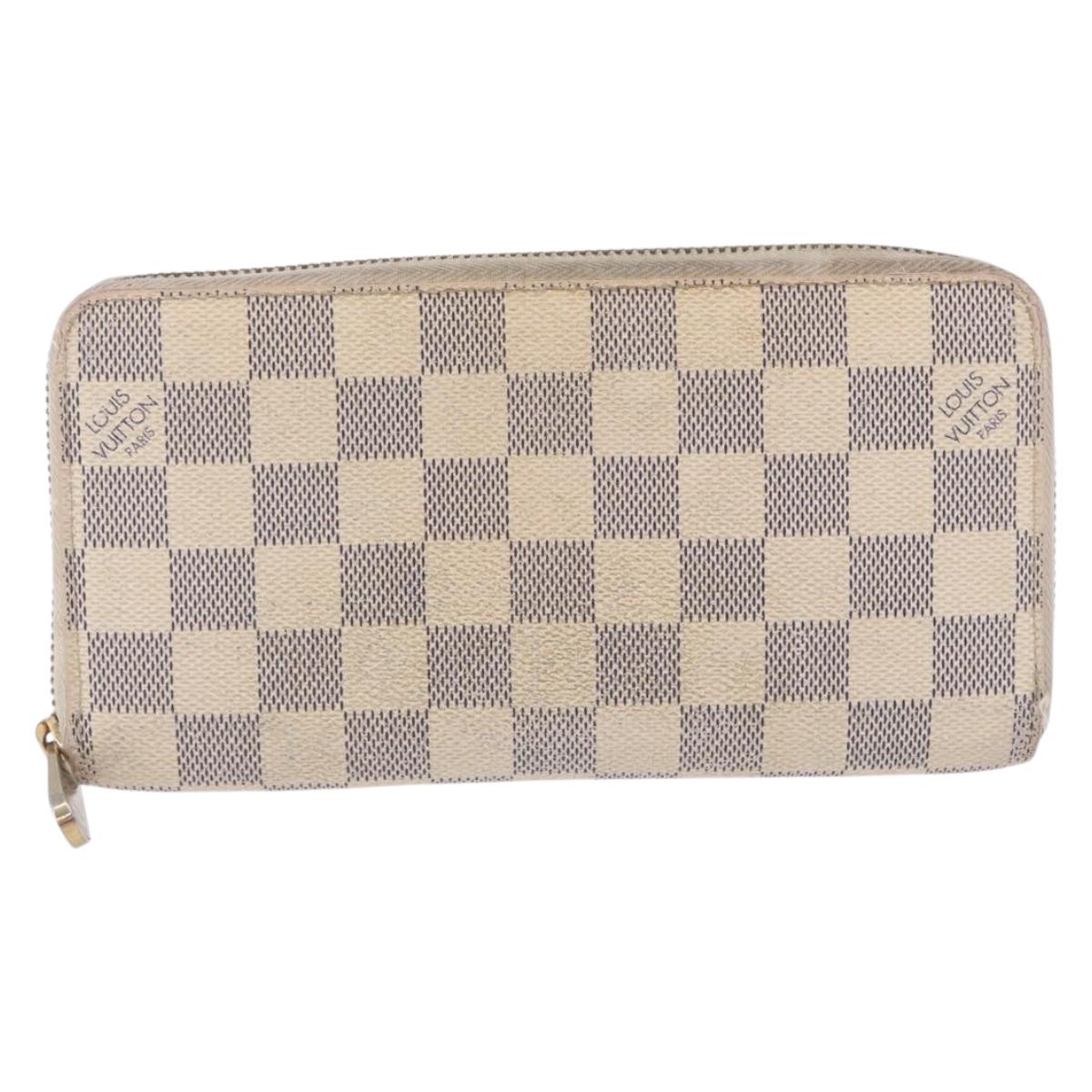 LOUIS VUITTON Damier Azur Zippy Wallet Long Wallet N60019 LV Auth 200103