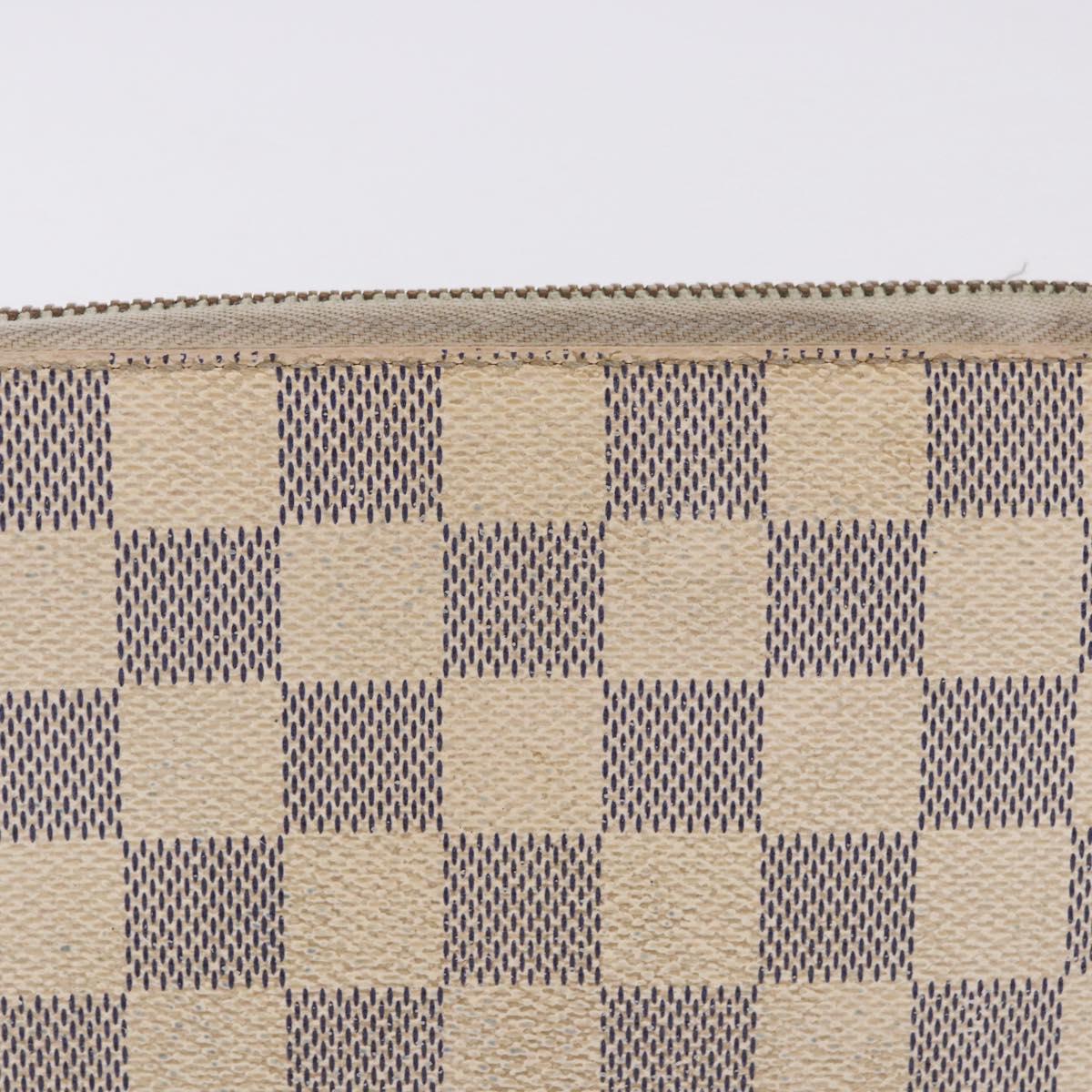 LOUIS VUITTON Damier Azur Zippy Wallet Long Wallet N60019 LV Auth 200103