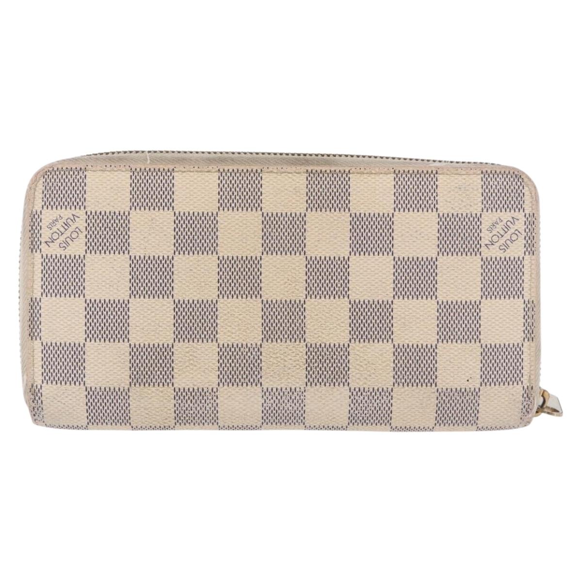 LOUIS VUITTON Damier Azur Zippy Wallet Long Wallet N60019 LV Auth 200103