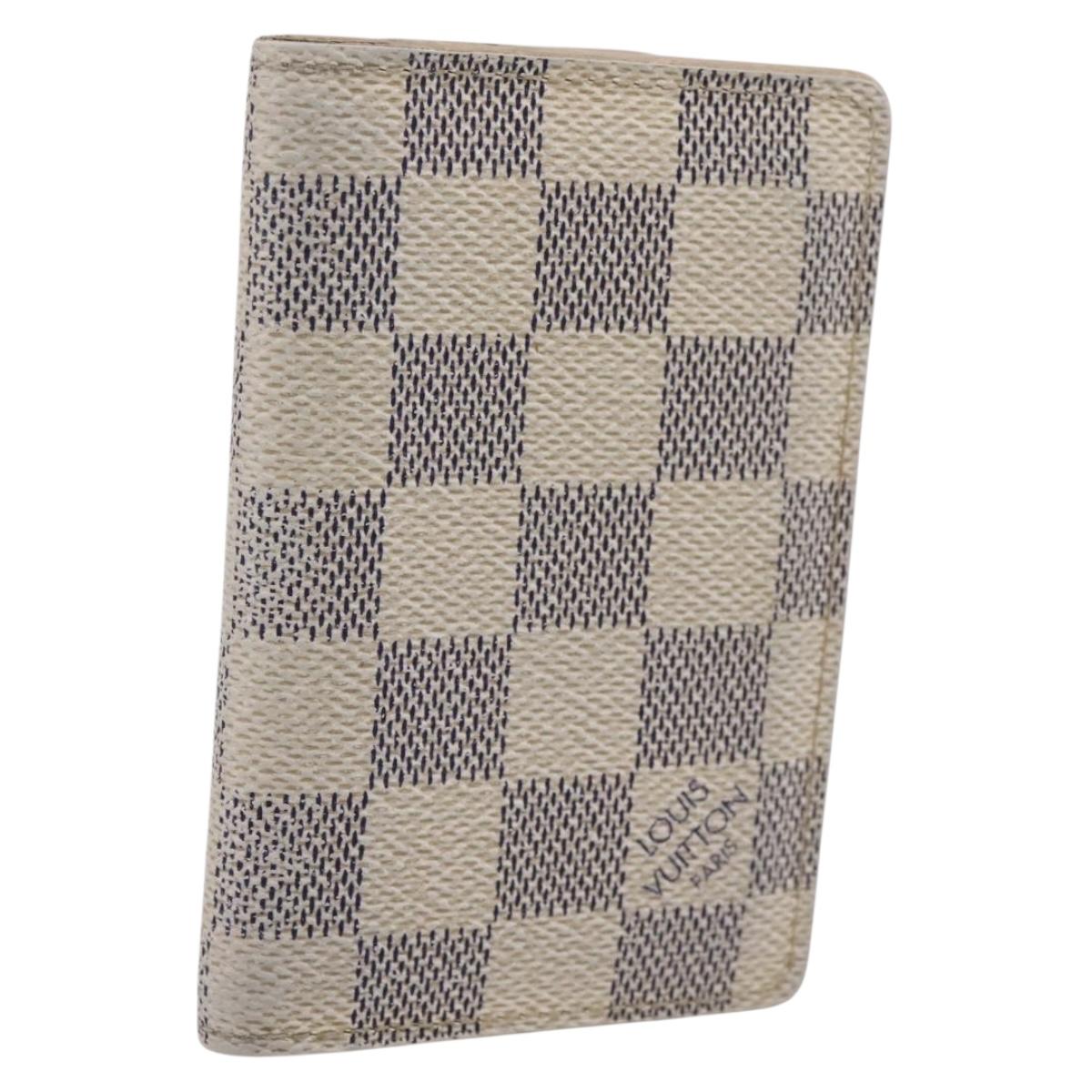 LOUIS VUITTON Damier Azur Organizer Dupoch Card Case N61727 LV Auth 200104
