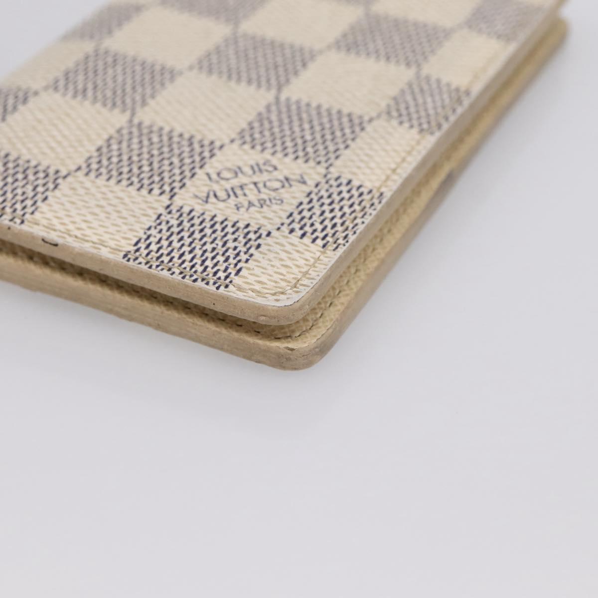 LOUIS VUITTON Damier Azur Organizer Dupoch Card Case N61727 LV Auth 200104