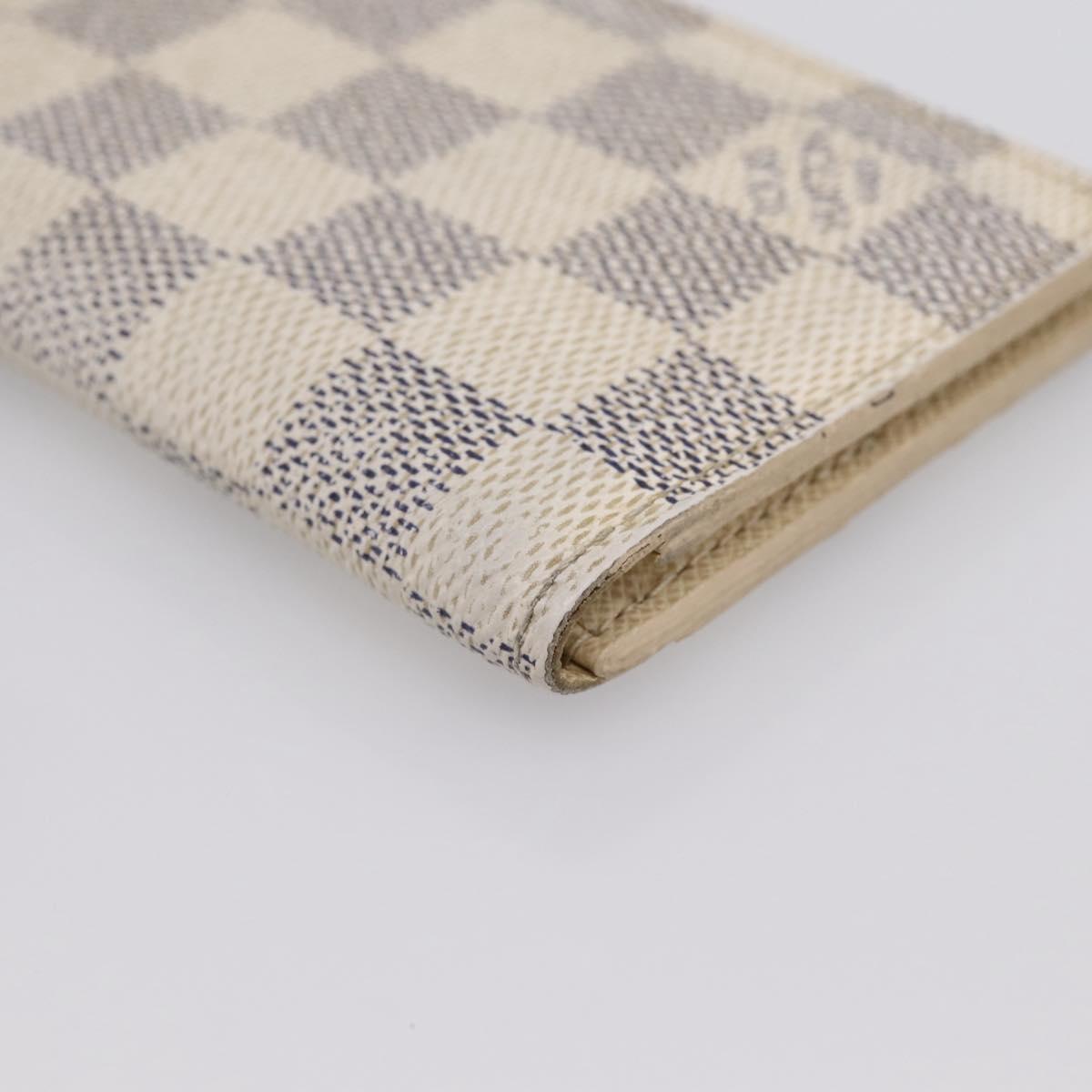 LOUIS VUITTON Damier Azur Organizer Dupoch Card Case N61727 LV Auth 200104