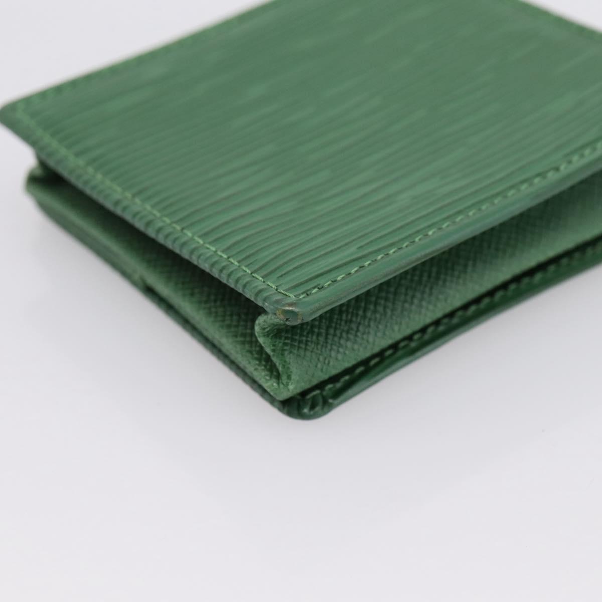 LOUIS VUITTON Epi Porte Monnaie Boite Coin Purse Green M63694 LV Auth 200106V