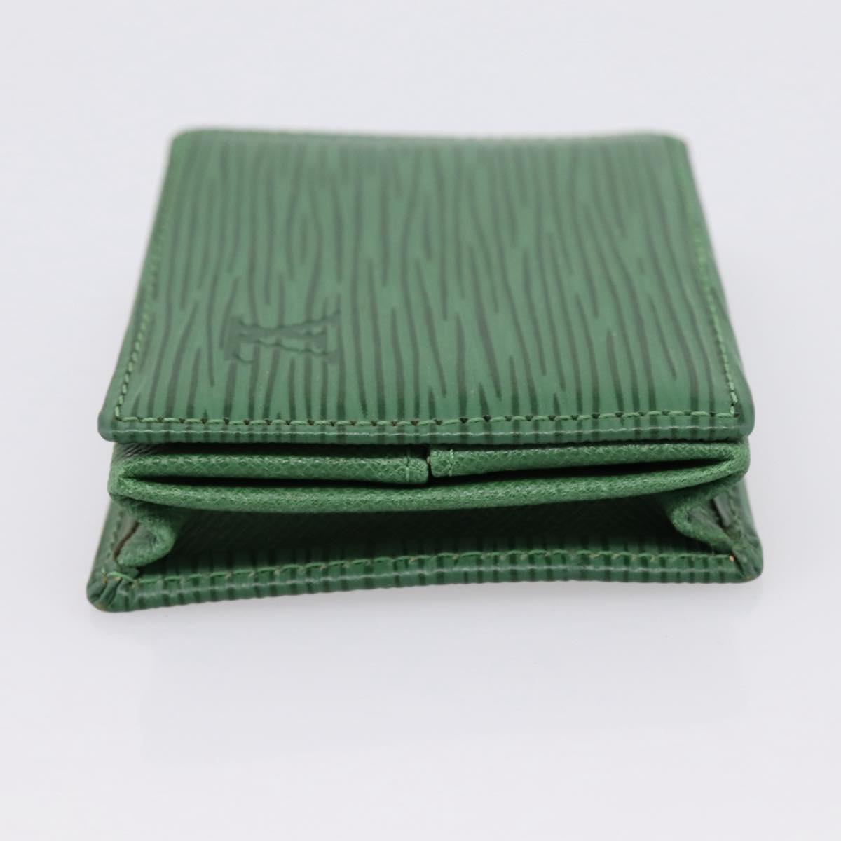 LOUIS VUITTON Epi Porte Monnaie Boite Coin Purse Green M63694 LV Auth 200106V