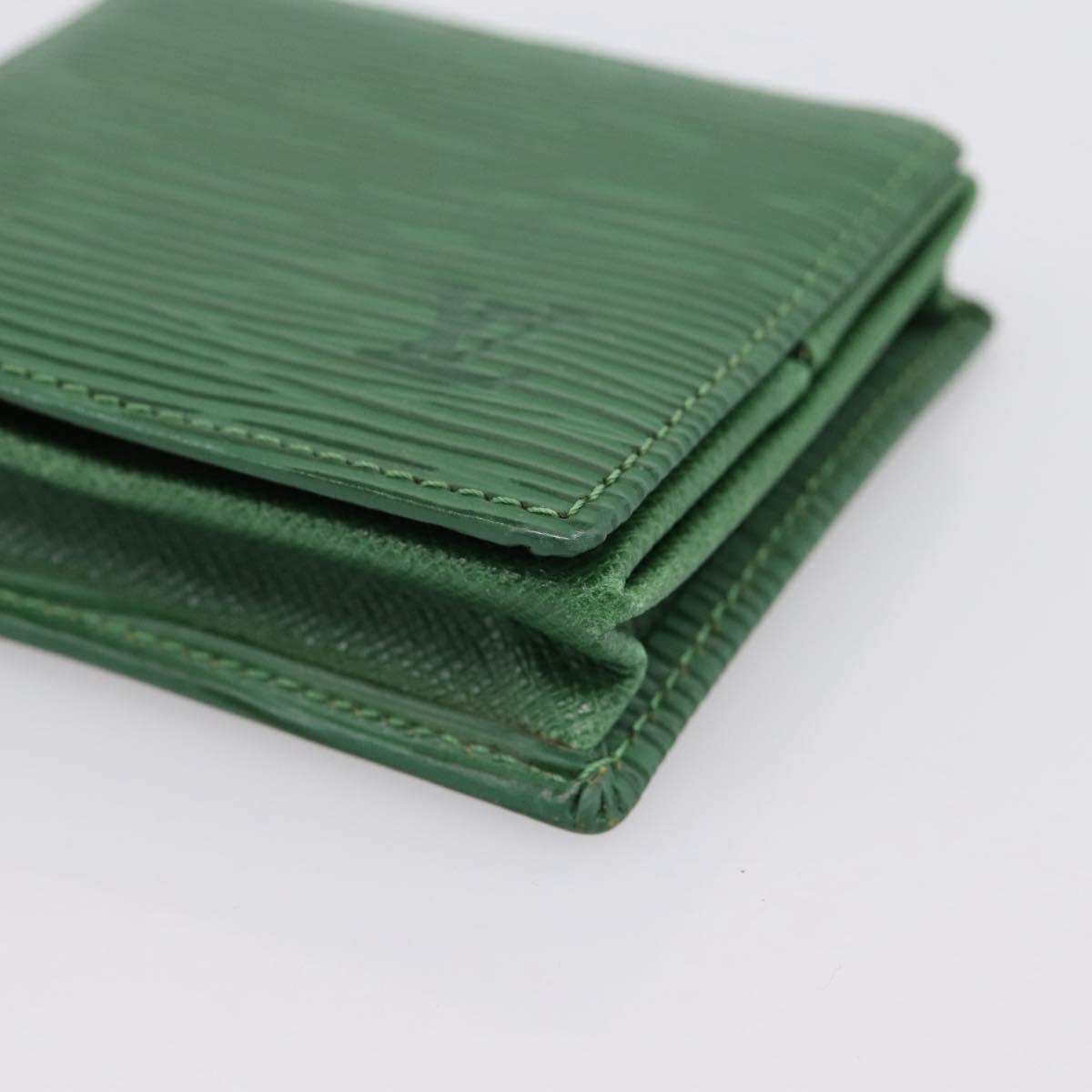 LOUIS VUITTON Epi Porte Monnaie Boite Coin Purse Green M63694 LV Auth 200106V