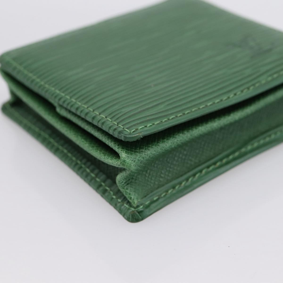 LOUIS VUITTON Epi Porte Monnaie Boite Coin Purse Green M63694 LV Auth 200106V
