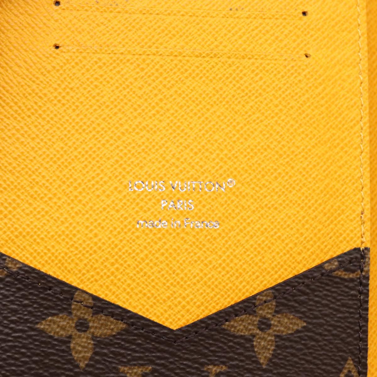 LOUIS VUITTON Monogram Macassar Couverteur Passport NM M12827 LV Auth 200109V