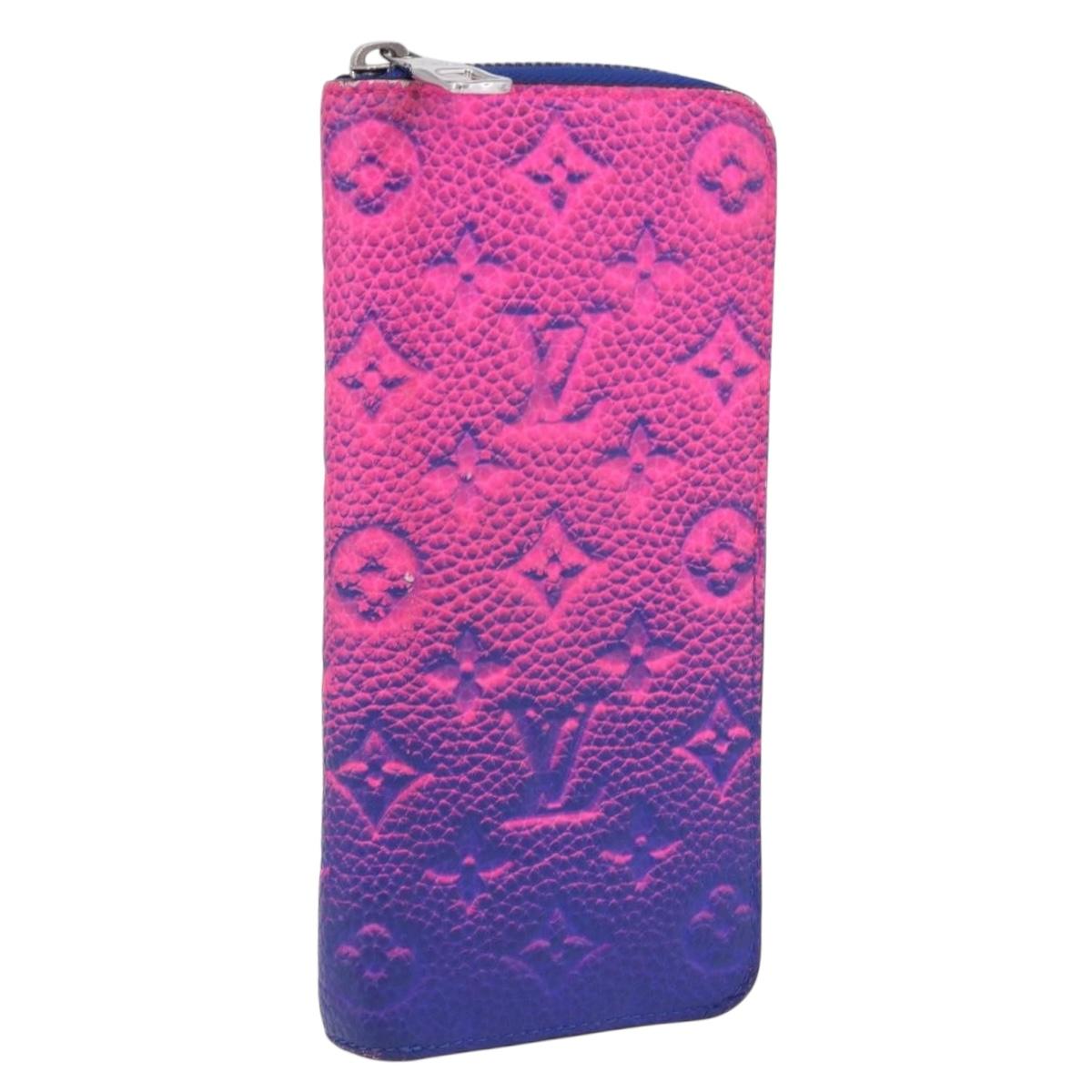 LOUIS VUITTON Taurillon Clemence Illusion Zippy Wallet Vertical Auth 200113V