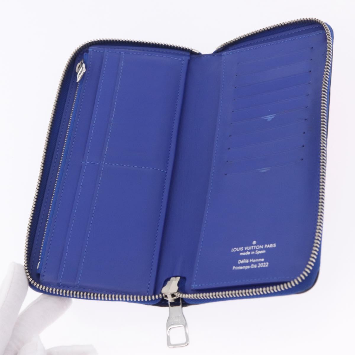LOUIS VUITTON Taurillon Clemence Illusion Zippy Wallet Vertical Auth 200113V
