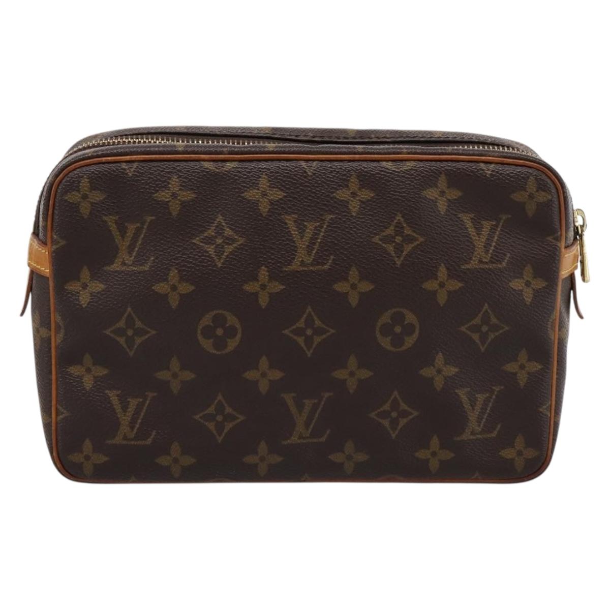 LOUIS VUITTON Monogram Compiegne 23 Clutch Bag M51847 LV Auth 200130