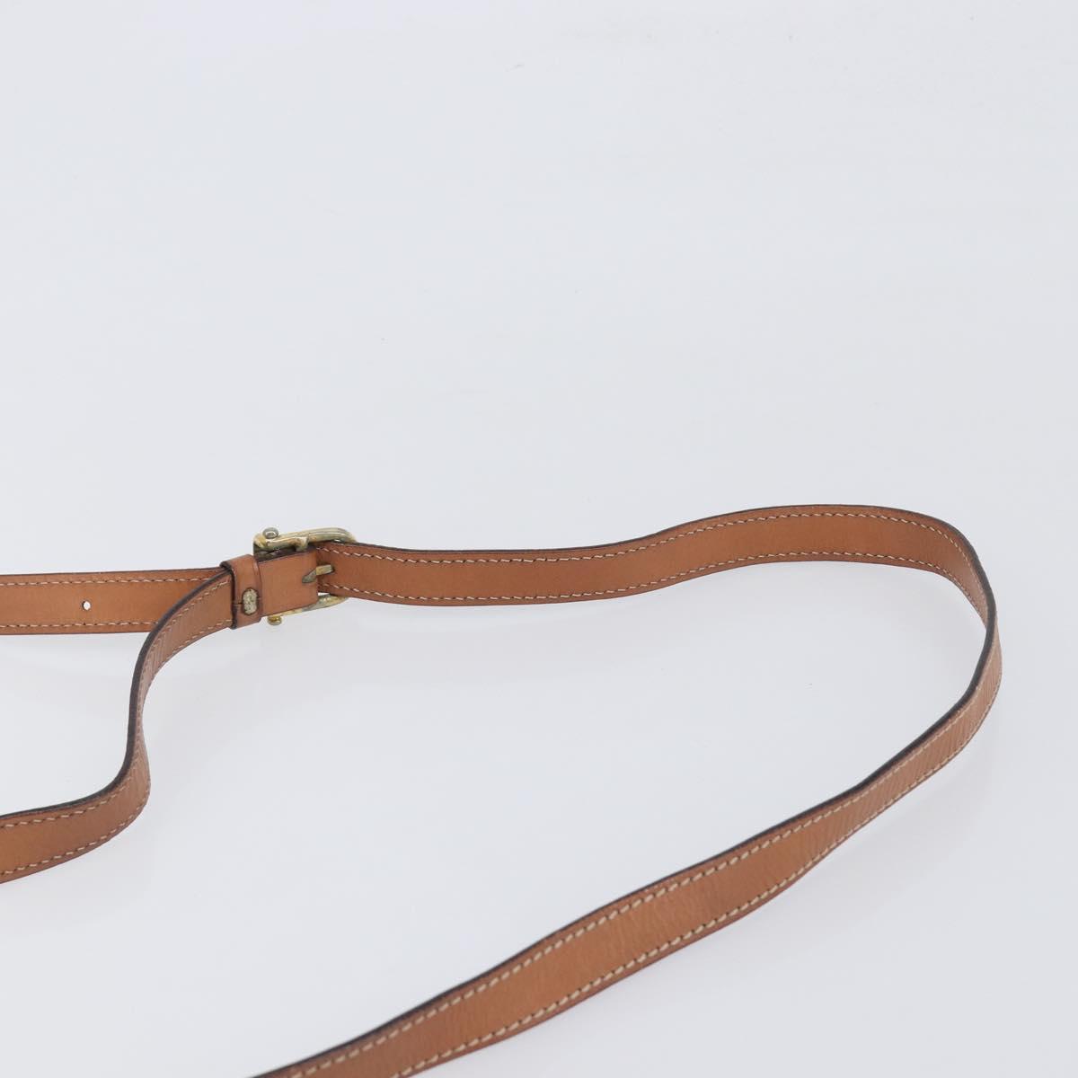 CELINE Macadam Shoulder Bag PVC Leather Brown Gold Tone Auth 200132