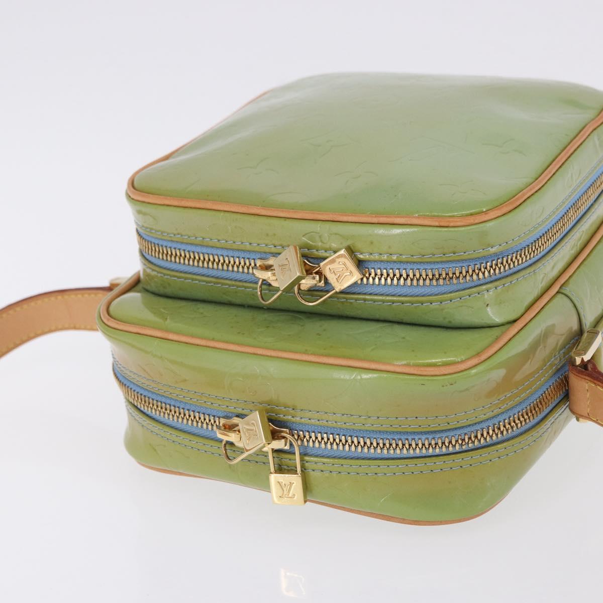 LOUIS VUITTON Monogram Vernis Wooster Shoulder Bag Baby Blue LV Auth 200134