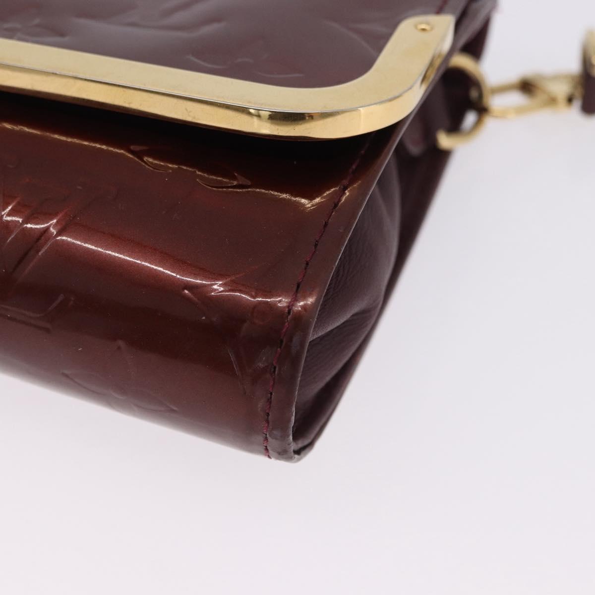 LOUIS VUITTON Monogram Vernis Rossmore PM Bag Rouge Favist M91547 LV Auth 200137