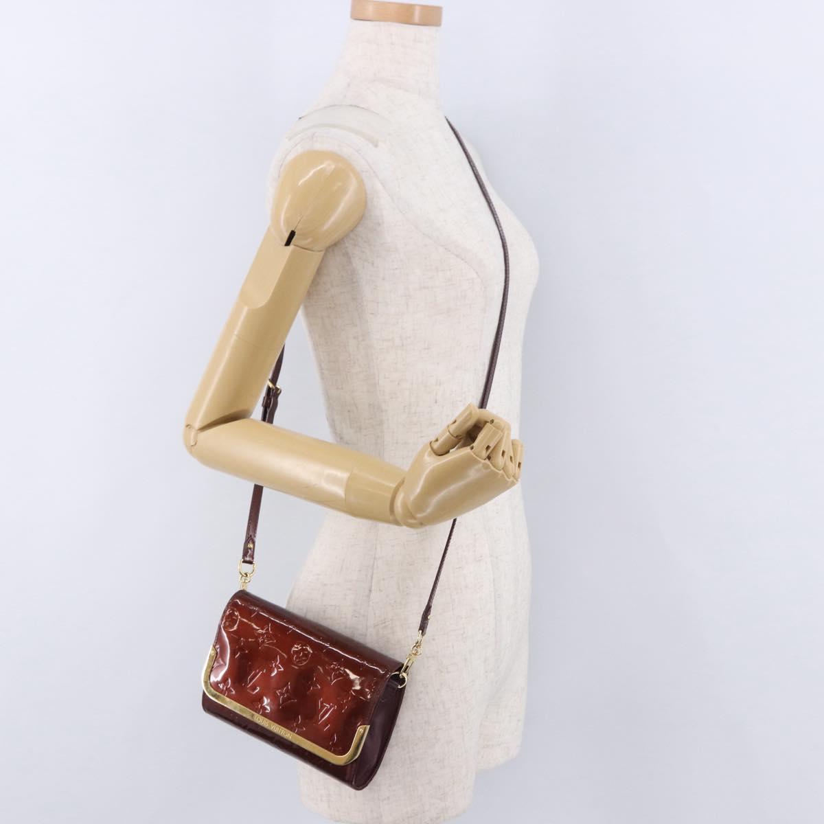 LOUIS VUITTON Monogram Vernis Rossmore PM Bag Rouge Favist M91547 LV Auth 200137