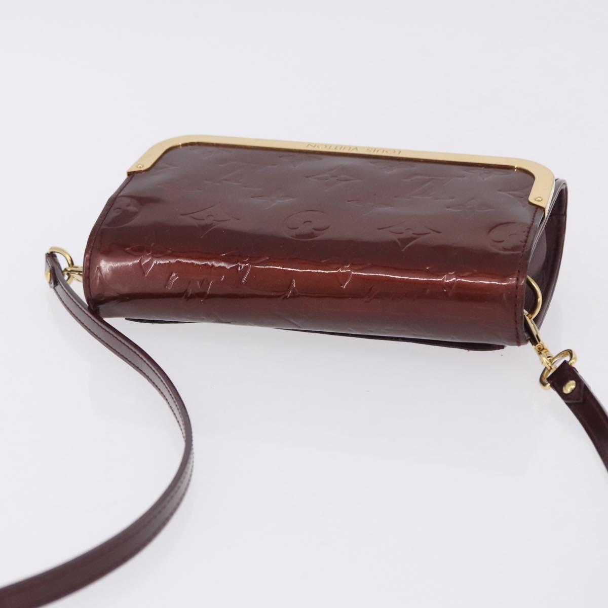 LOUIS VUITTON Monogram Vernis Rossmore PM Bag Rouge Favist M91547 LV Auth 200137