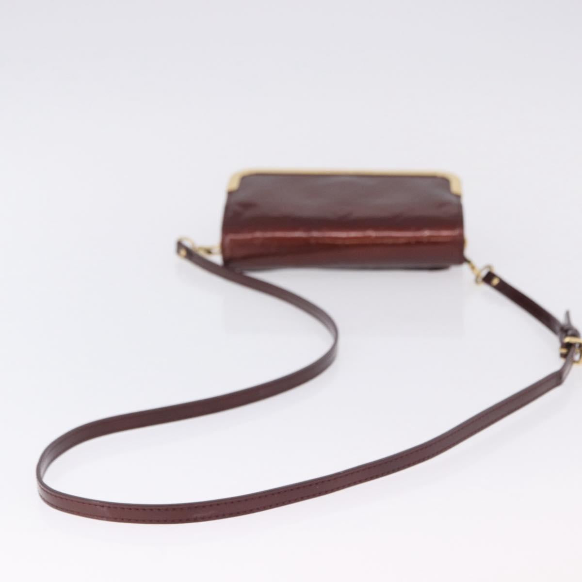 LOUIS VUITTON Monogram Vernis Rossmore PM Bag Rouge Favist M91547 LV Auth 200137