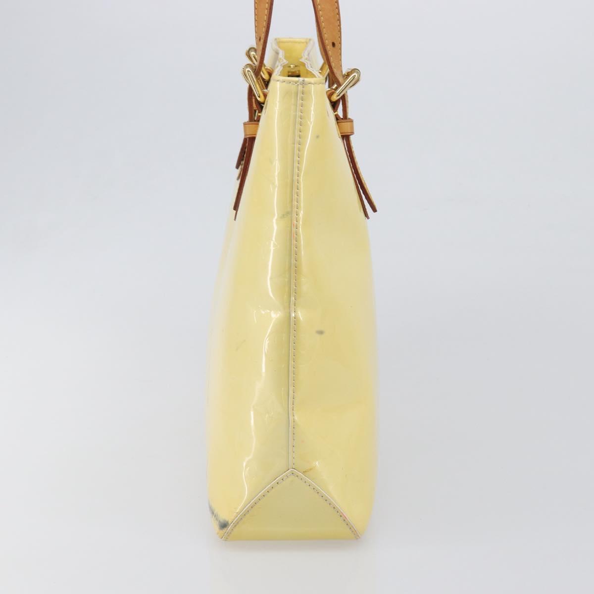 LOUIS VUITTON Monogram Vernis Brentwood Hand Bag Perle M91512 LV Auth 200140