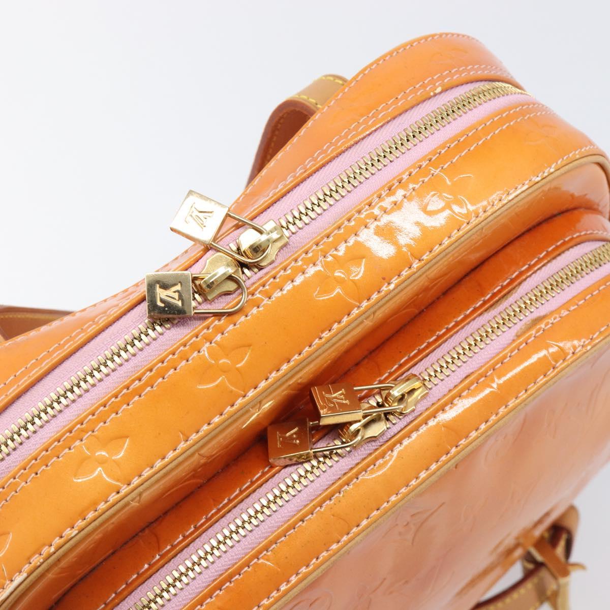 LOUIS VUITTON Monogram Vernis Marley Backpack Pink Rose M91039 LV Auth 200142
