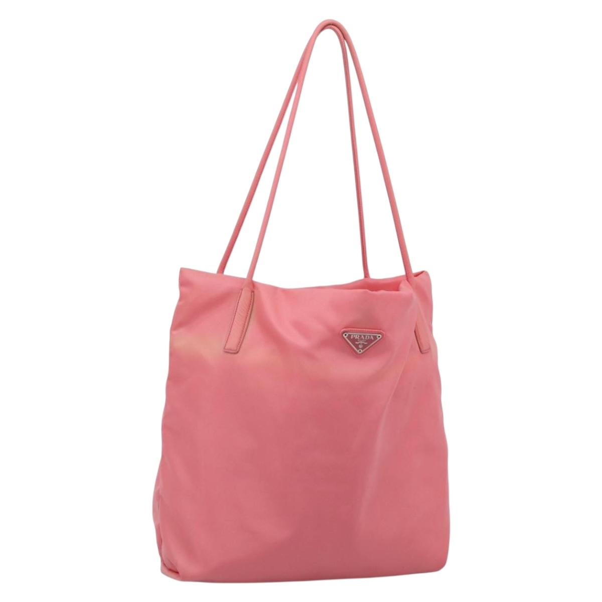 PRADA Tote Bag Nylon Pink Auth 200144